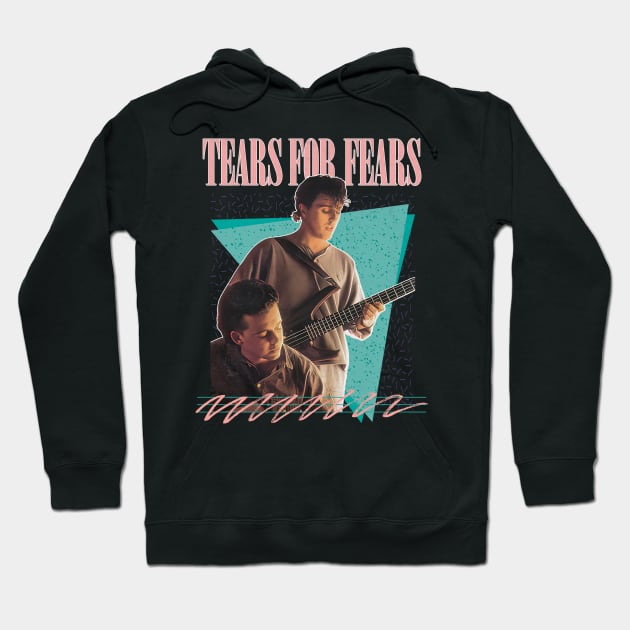 Vintage-Style 80s Tears For Fears Design Hoodie by DankFutura